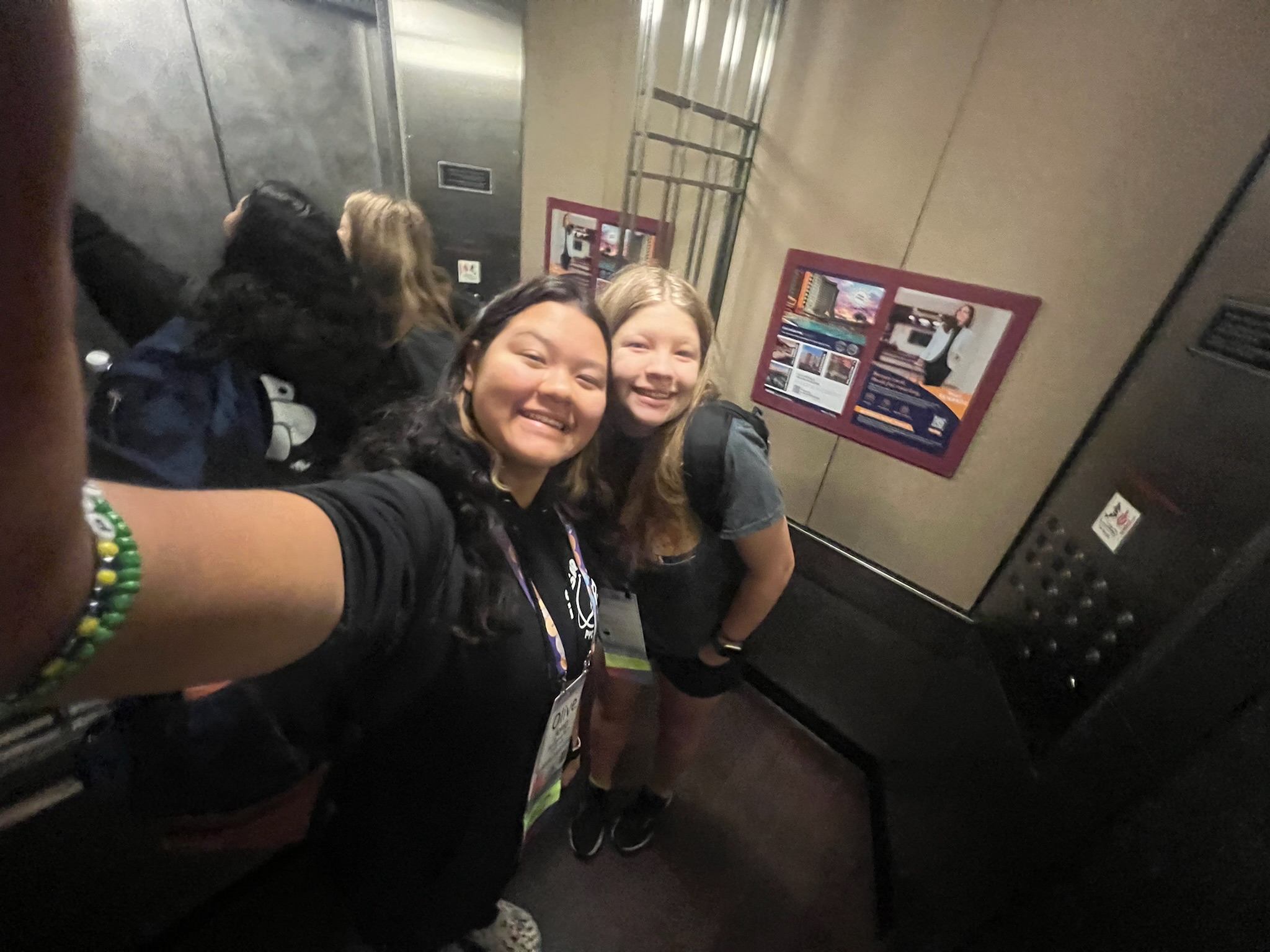 elevator selfie