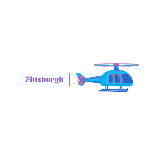 moving helicopter - pittsburgh sign